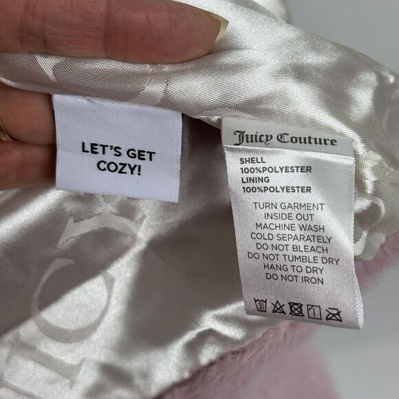 Juicy Couture Blush Pink Faux Fur Plush Moto Jacket Alexa Crop Size Small NWT - Picture 13 of 16